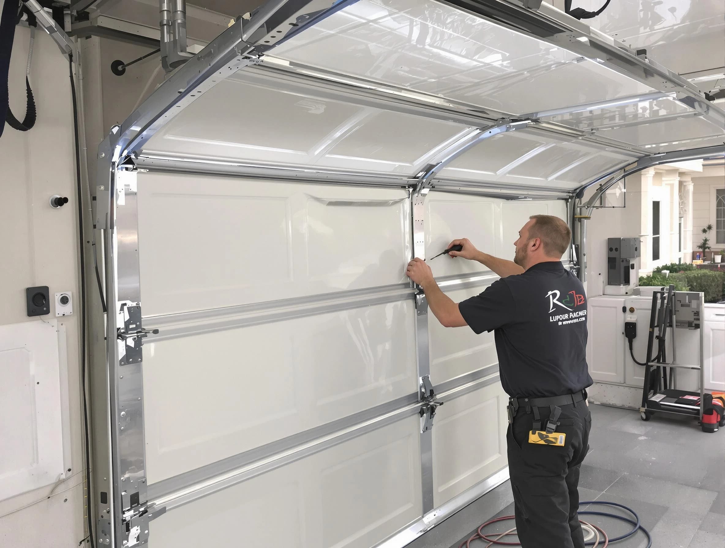 Woods Cross Garage Door Repair professional performing panel repair in Woods Cross