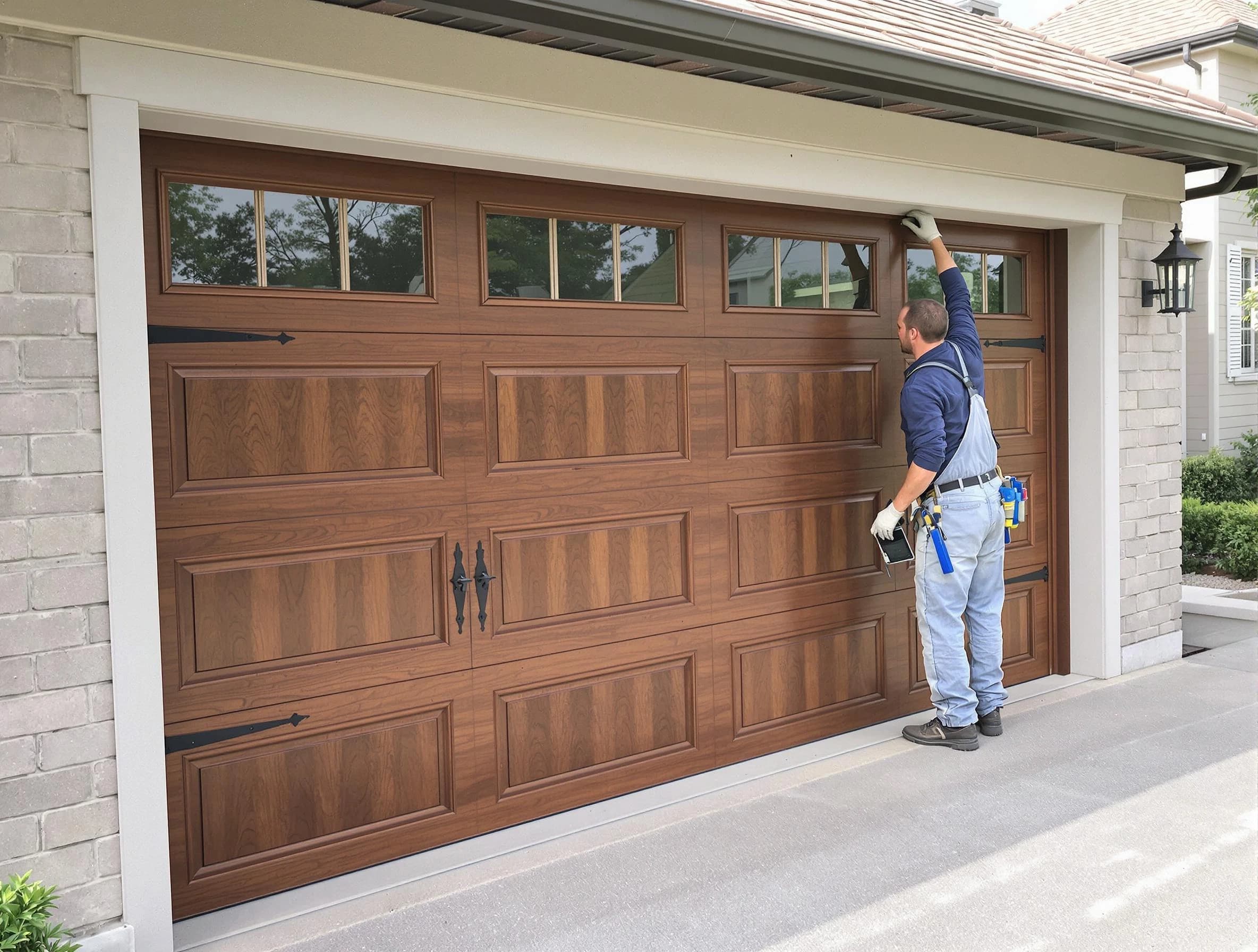 Custom garage door showcase by Woods Cross Garage Door Repair in Woods Cross