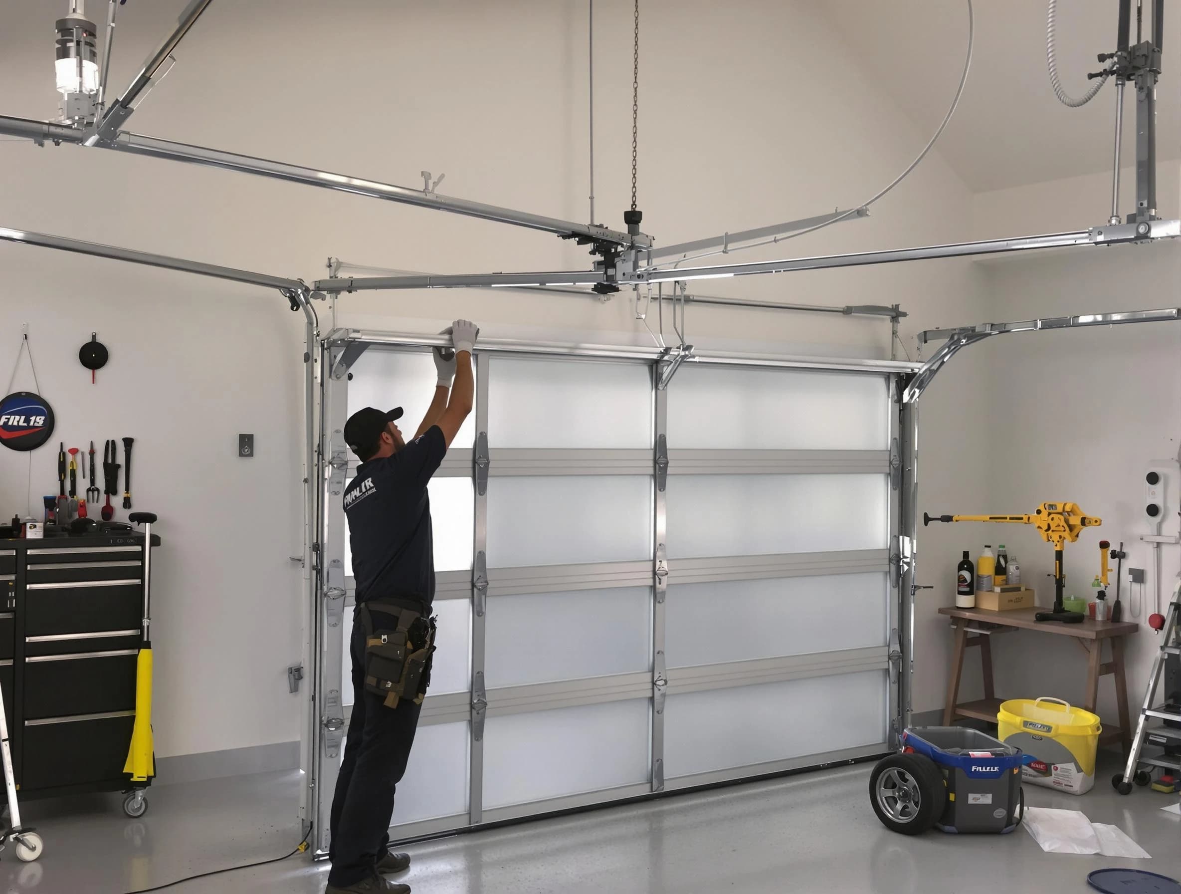 Woods Cross Garage Door Repair certified team performing precision garage door installation in Woods Cross