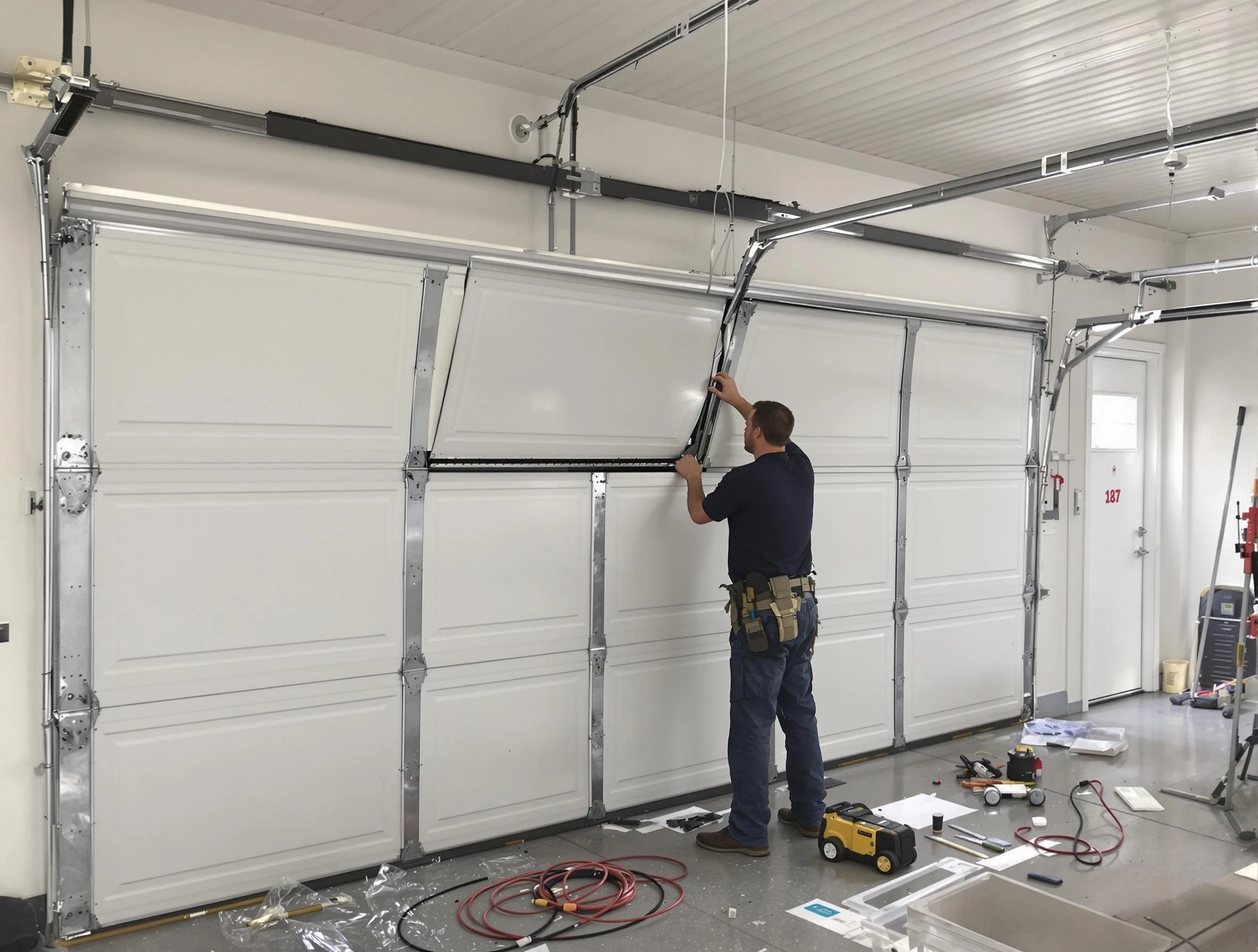 Garage Door Section Replacement in Woods Cross