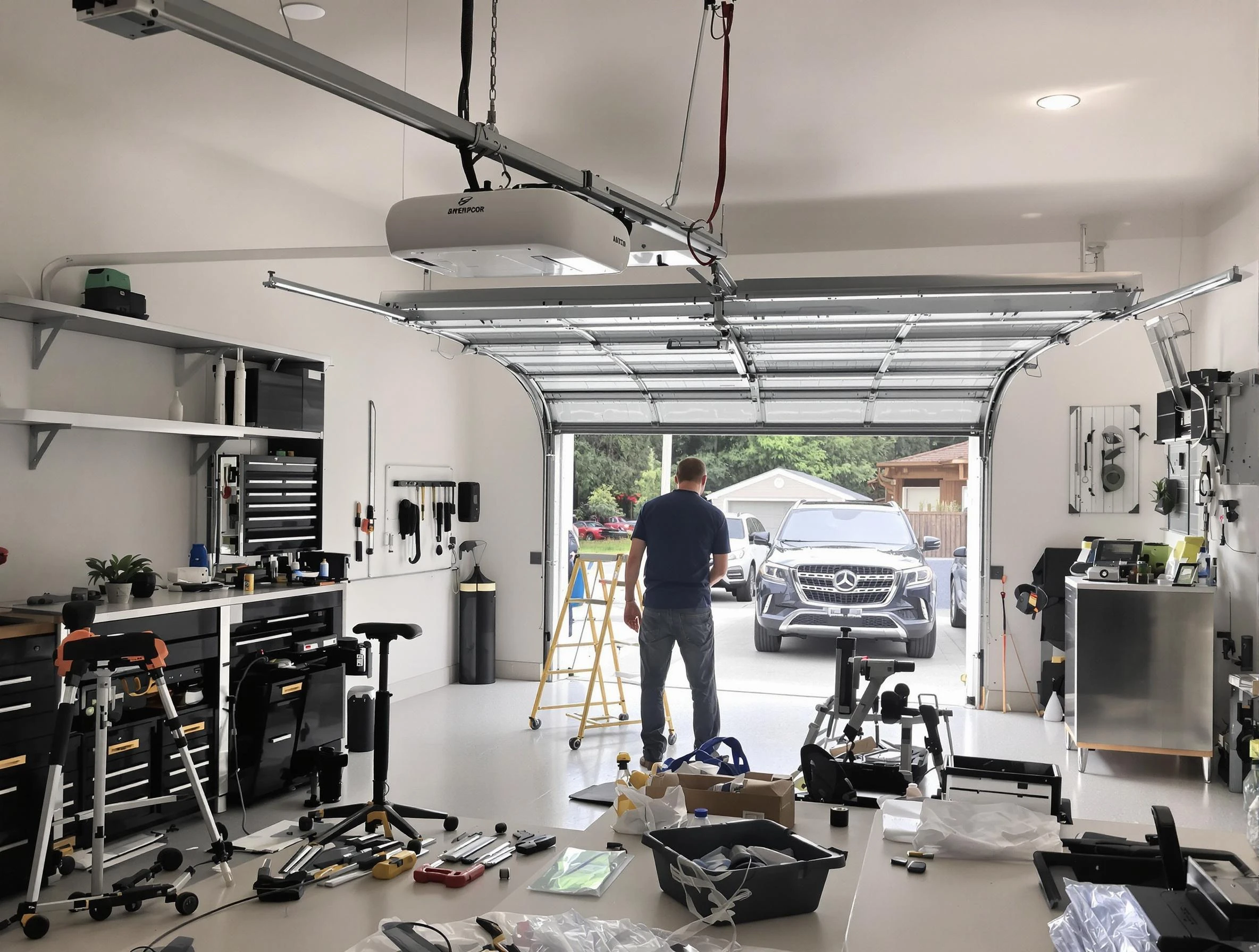 Garage door opener installation by Woods Cross Garage Door Repair in Woods Cross