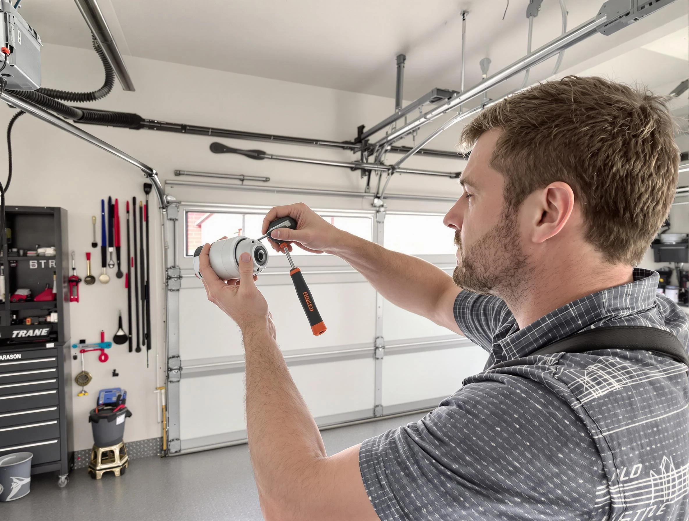 Garage door opener repair service by Woods Cross Garage Door Repair in Woods Cross