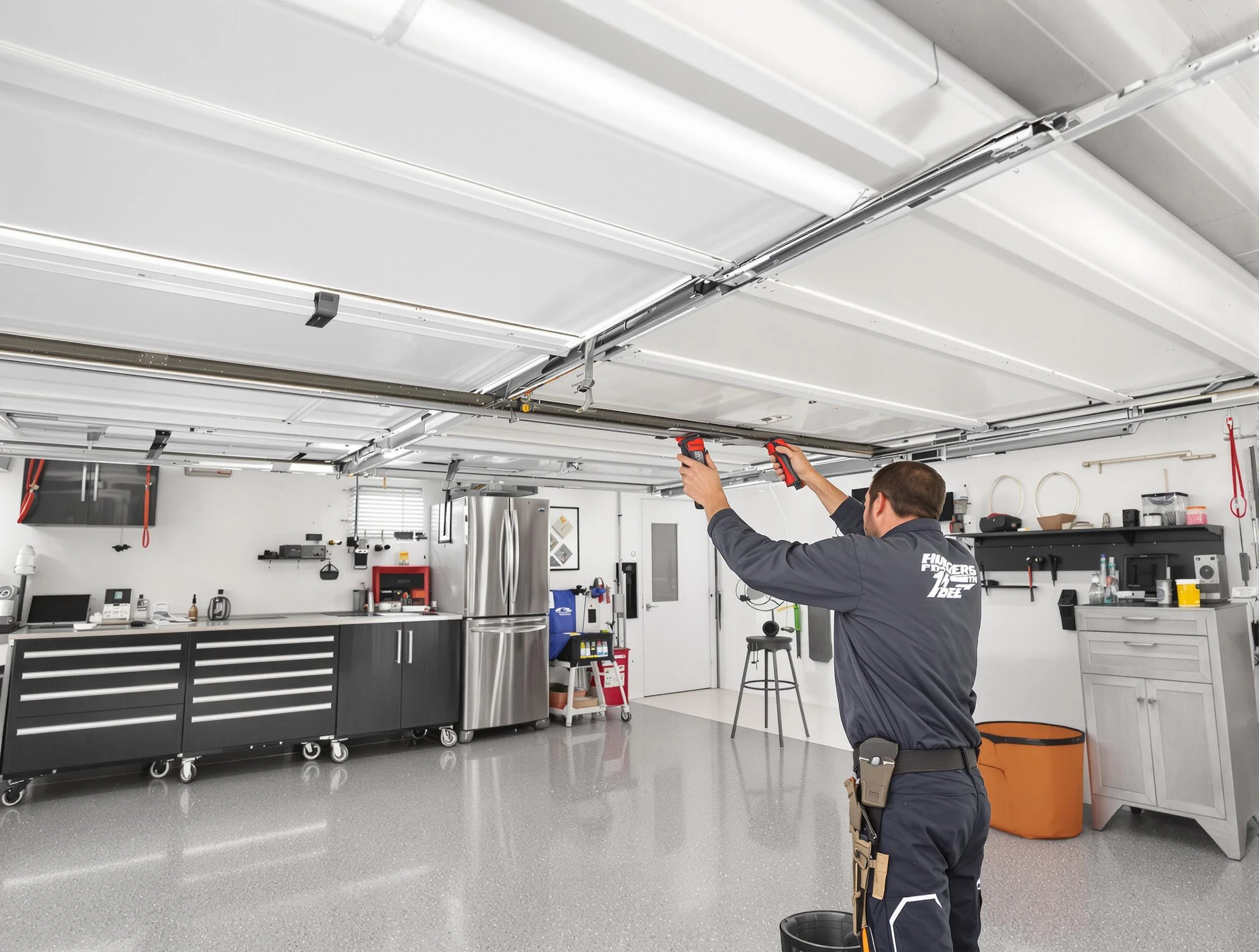 Overhead garage door repair service by Woods Cross Garage Door Repair in Woods Cross